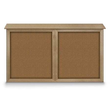 United Visual Products Open Faced Traditional Rounded Corkboard UV646ARC-GOLD-FORBO